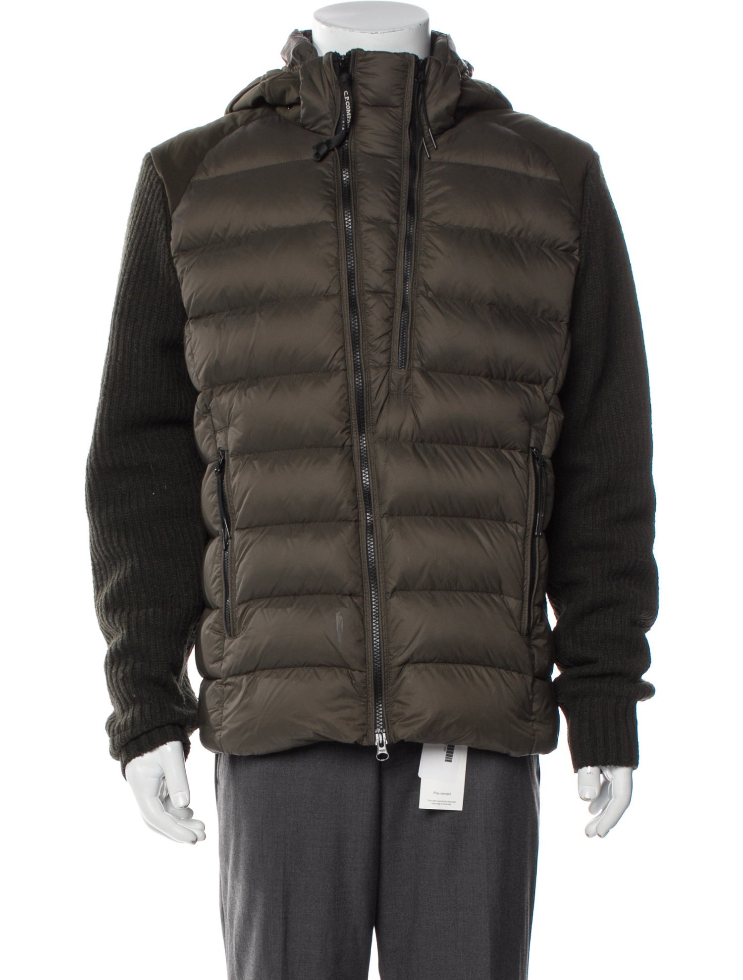 C.P. Company Colorblock Pattern Puffer Coat