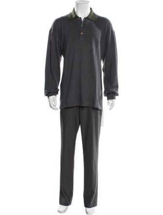 C.P. Company Collar Long Sleeve Polo Sweater