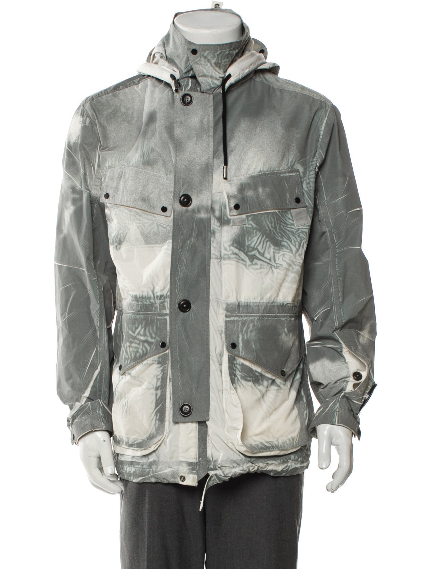 C.P. Company La Mille Tracery Colorblock Pattern Parka