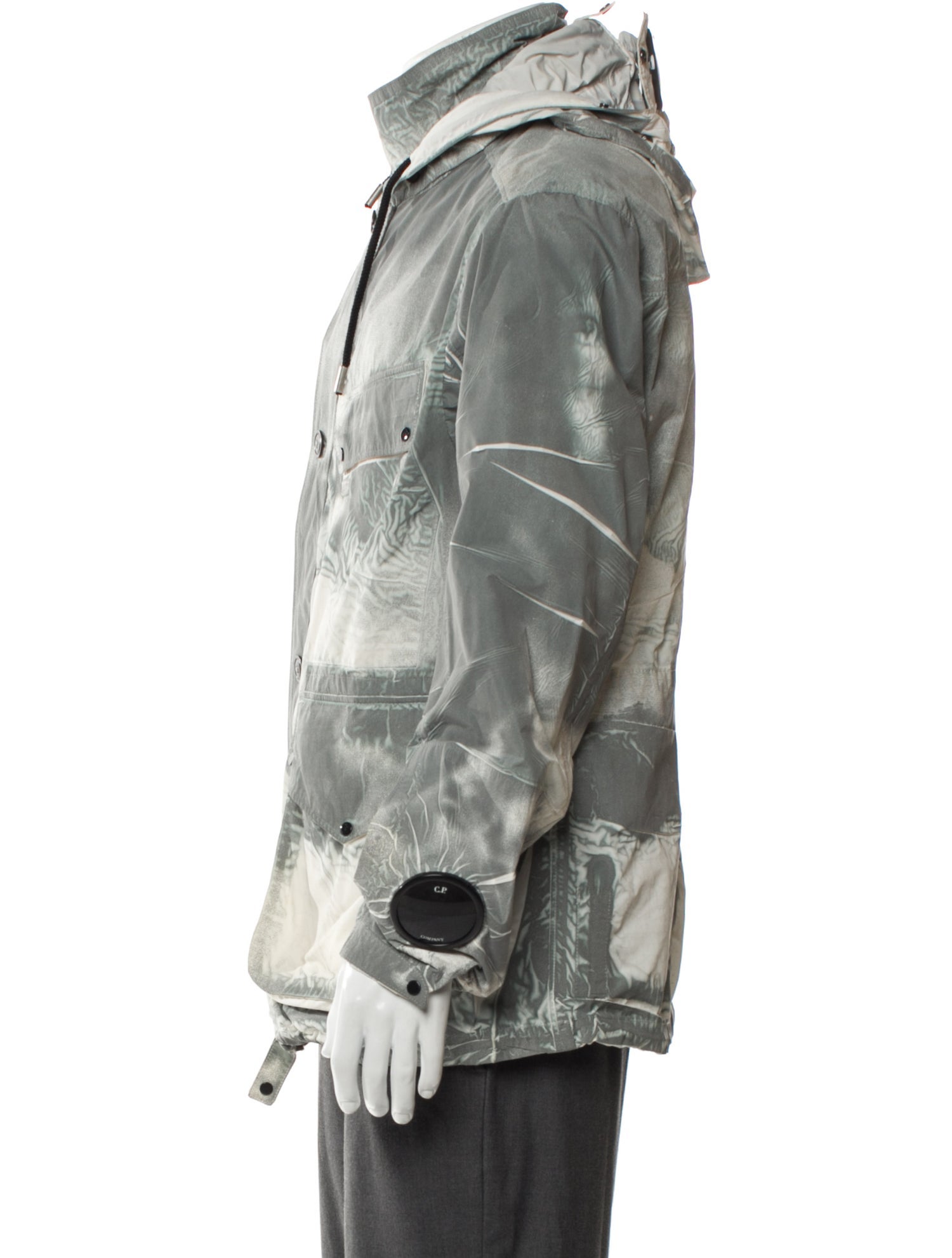 C.P. Company La Mille Tracery Colorblock Pattern Parka