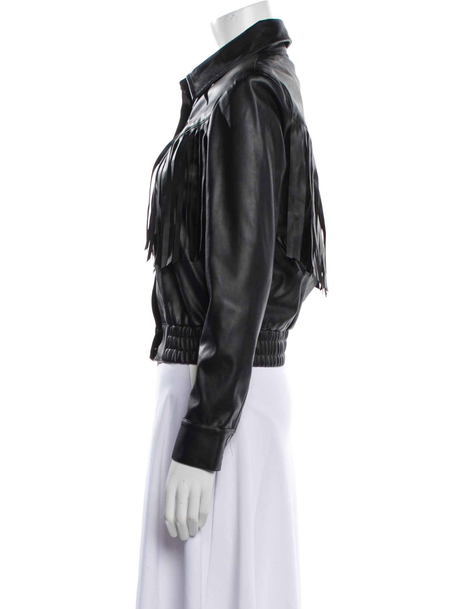 Central Park West Faux Leather Biker Jacket