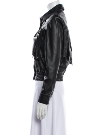 Central Park West Faux Leather Biker Jacket