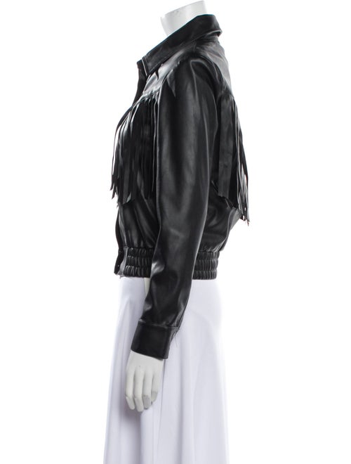 Central Park West Faux Leather Biker Jacket