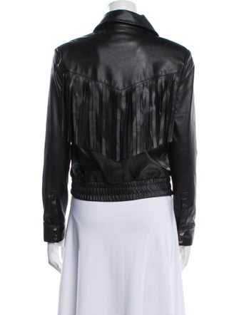 Central Park West Faux Leather Biker Jacket
