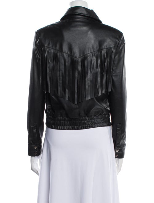 Central Park West Faux Leather Biker Jacket