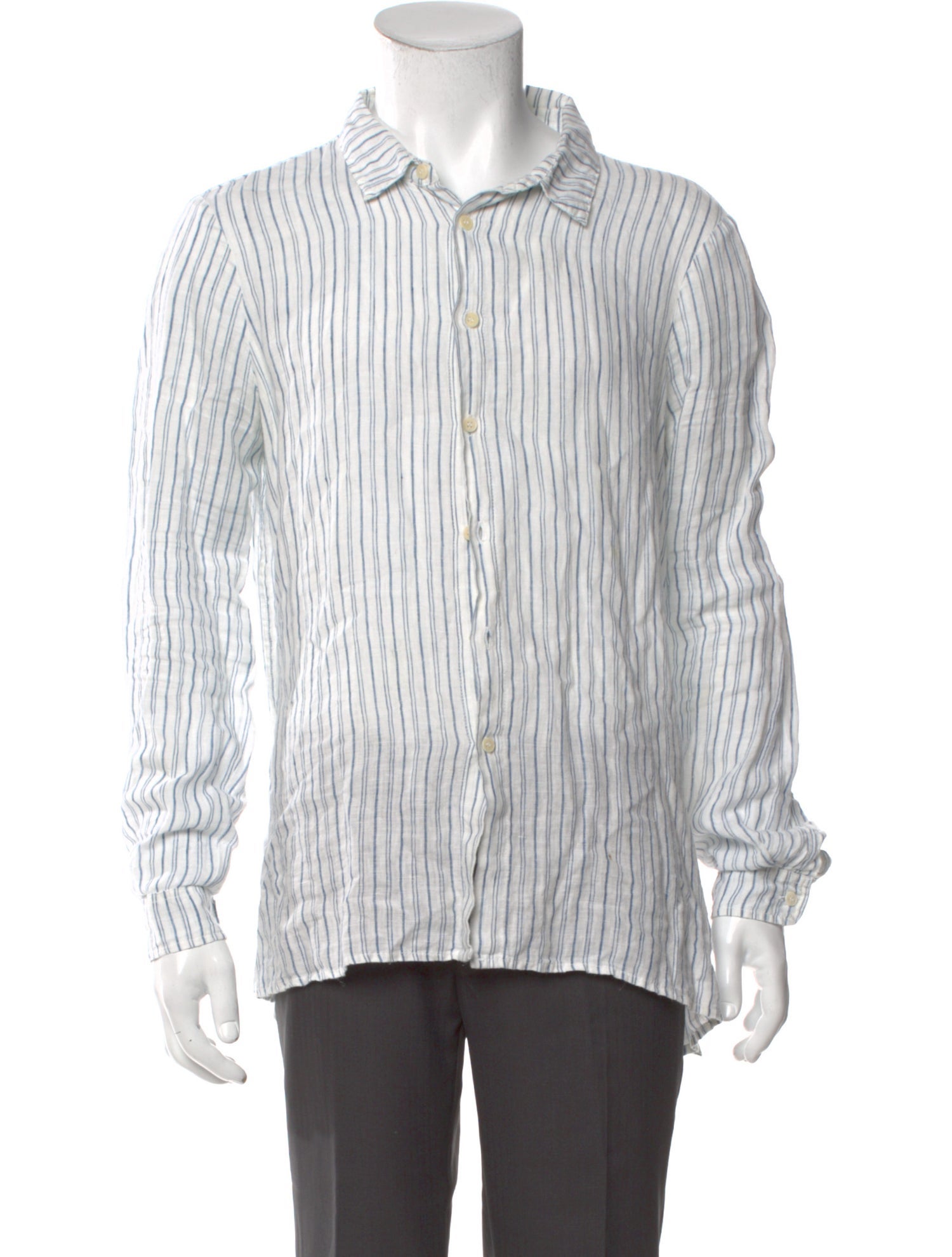 CP Shades Linen Striped Shirt