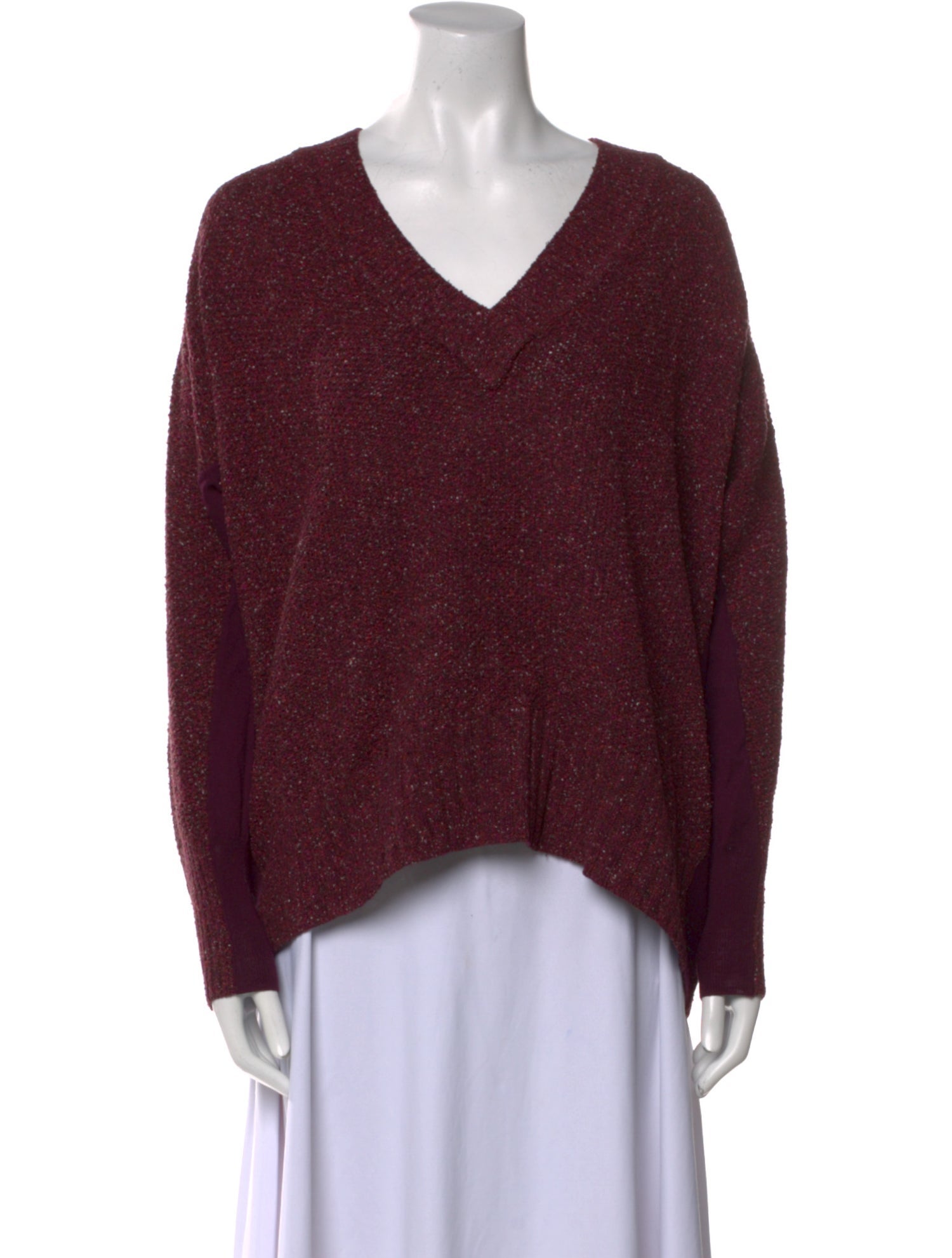 C.T. plage Silk V-Neck Sweatshirt