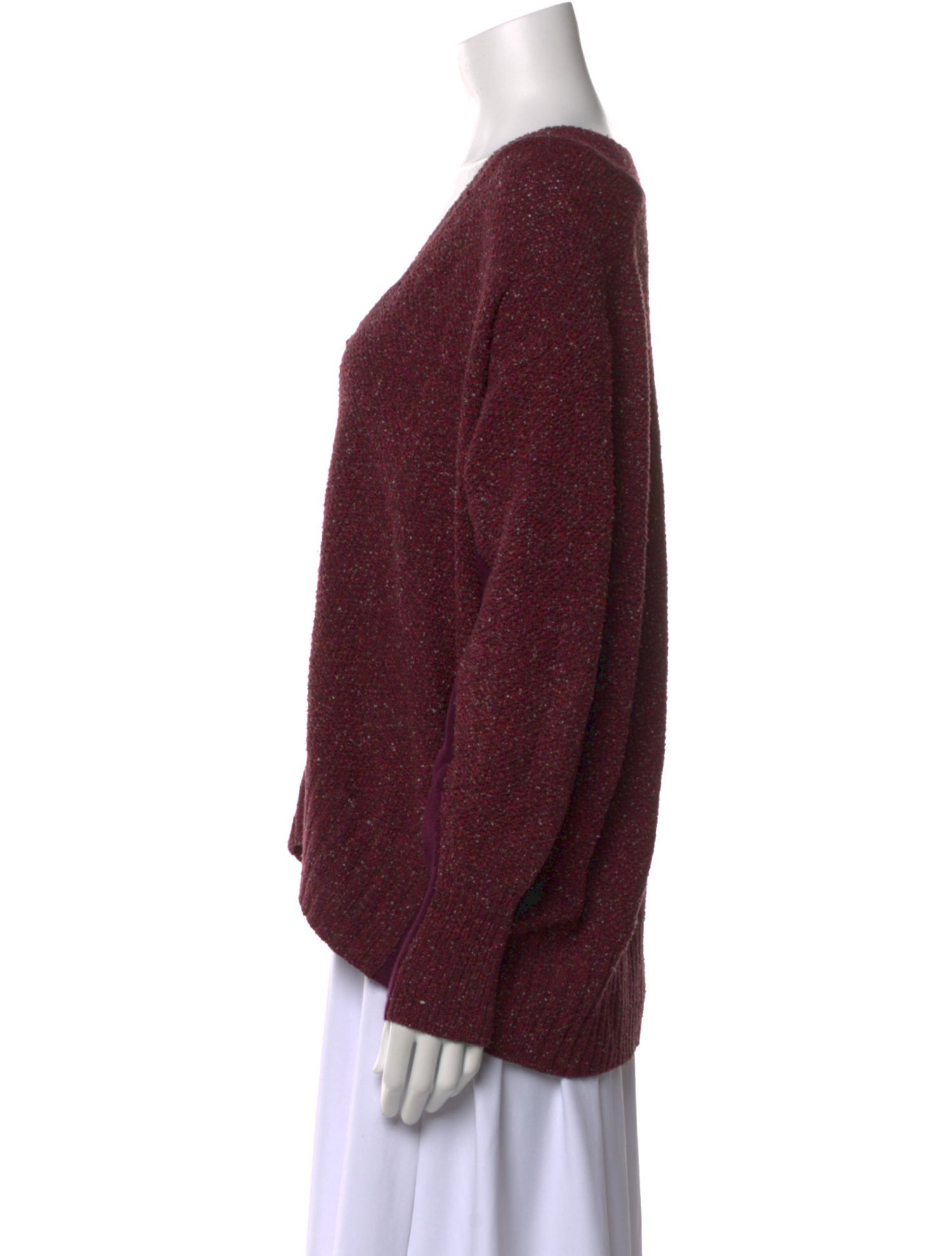 C.T. plage Silk V-Neck Sweatshirt