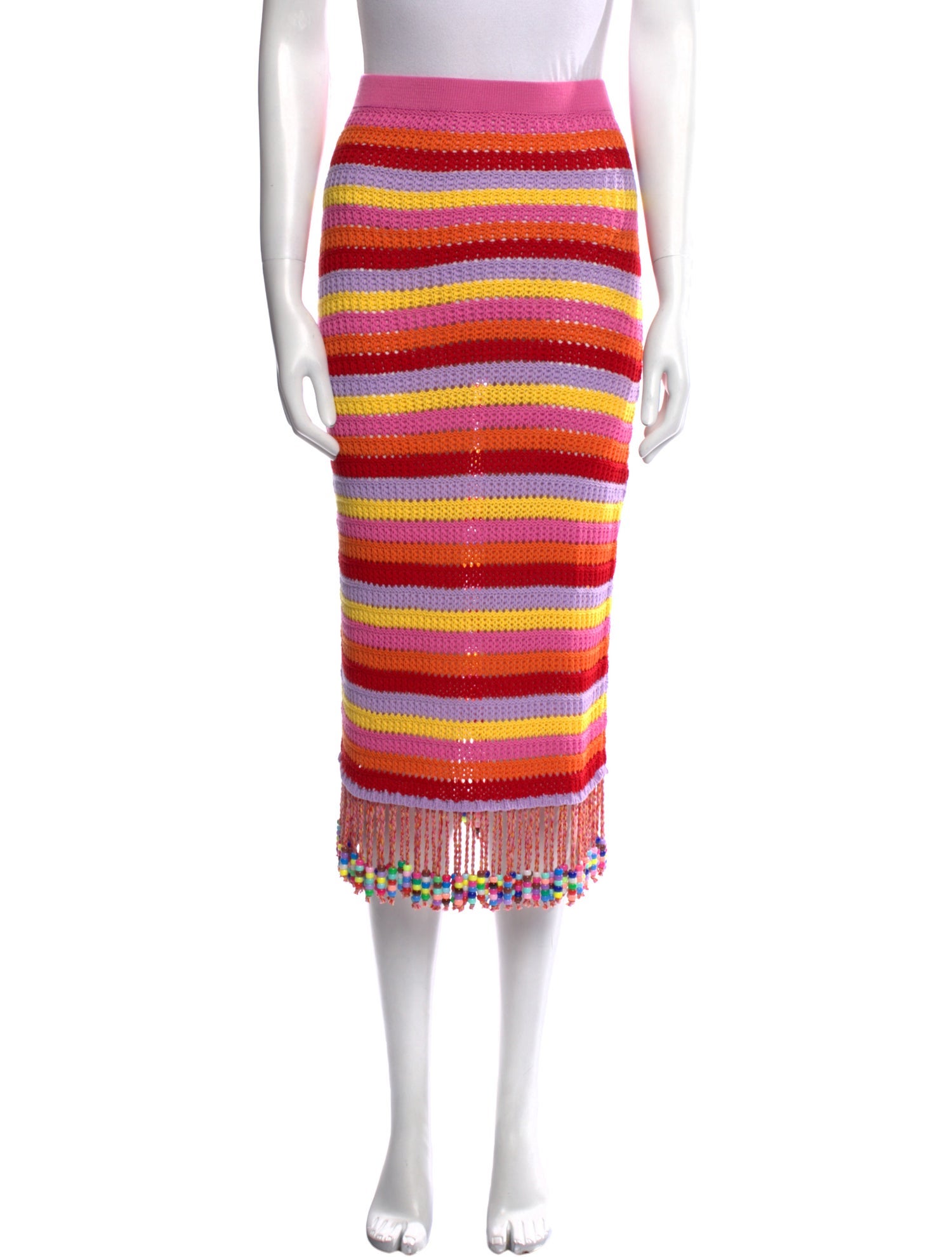 Capittana Striped Knee-Length Skirt