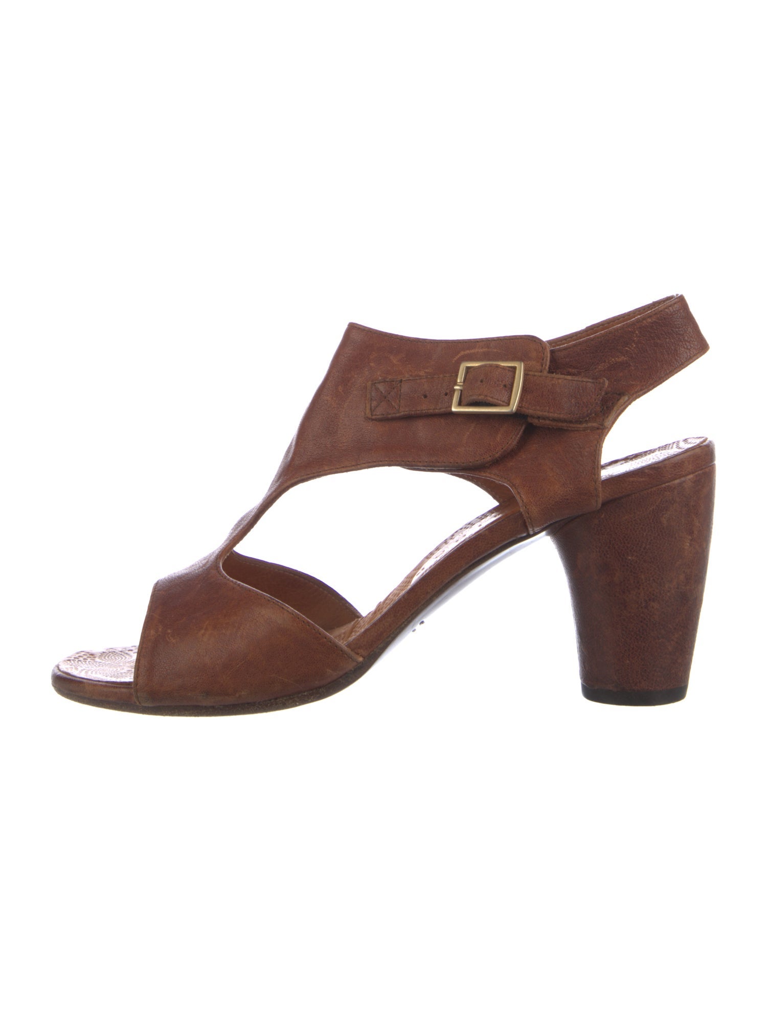 Chie Mihara Leather T-Strap Sandals