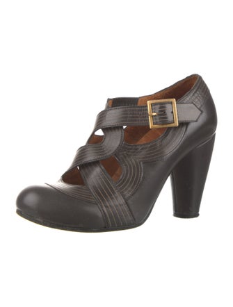 Chie Mihara Leather T-Strap Pumps