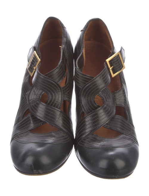 Chie Mihara Leather T-Strap Pumps