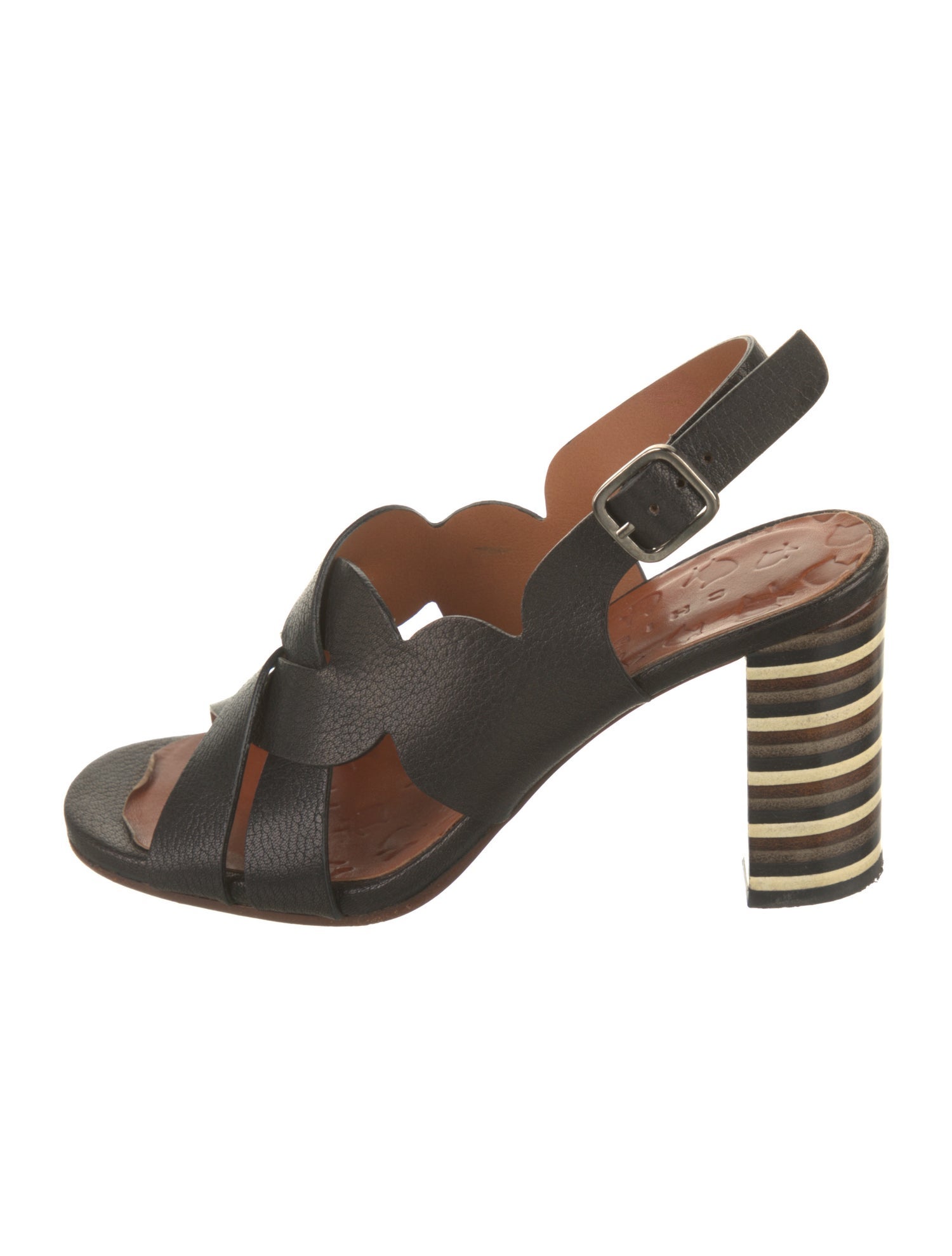 Chie Mihara Leather Slingback Sandals