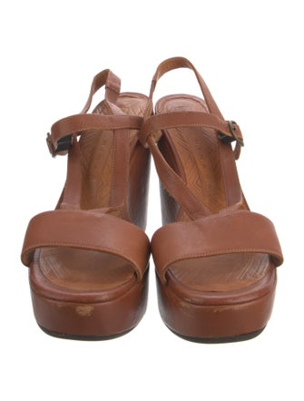 Chie Mihara Leather Slingback Sandals