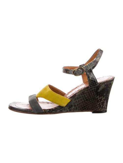 Chie Mihara Snakeskin Animal Print Sandals