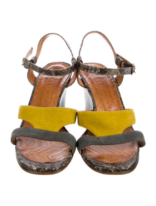 Chie Mihara Snakeskin Animal Print Sandals
