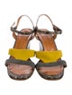 Chie Mihara Snakeskin Animal Print Sandals