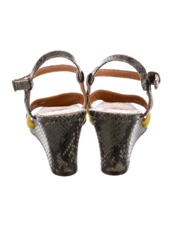 Chie Mihara Snakeskin Animal Print Sandals