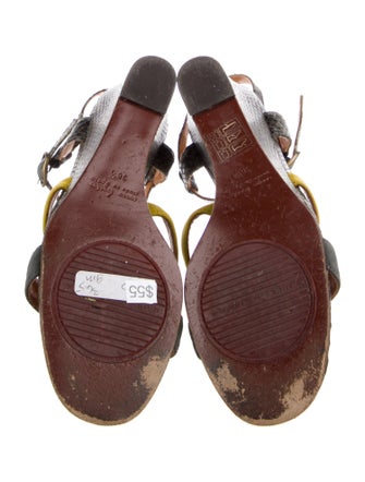 Chie Mihara Snakeskin Animal Print Sandals