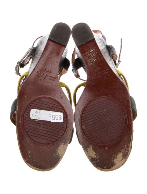 Chie Mihara Snakeskin Animal Print Sandals