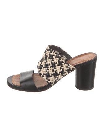 Chie Mihara Leather Patterned Slides