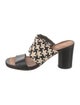Chie Mihara Leather Patterned Slides