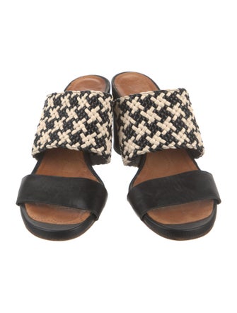 Chie Mihara Leather Patterned Slides