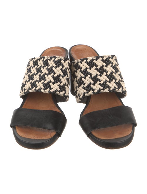 Chie Mihara Leather Patterned Slides