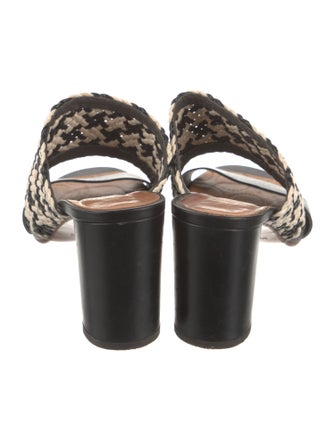 Chie Mihara Leather Patterned Slides