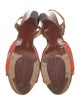 Chie Mihara Embossed Leather Animal Print Slingback Sandals