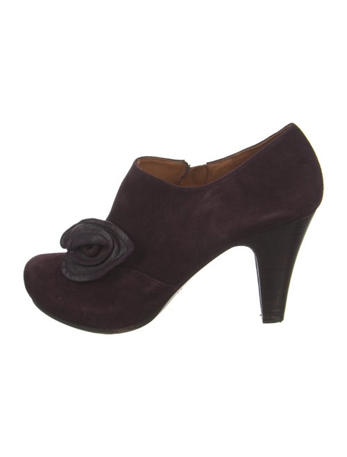 Chie Mihara Suede Leather Trim Embellishment Pumps