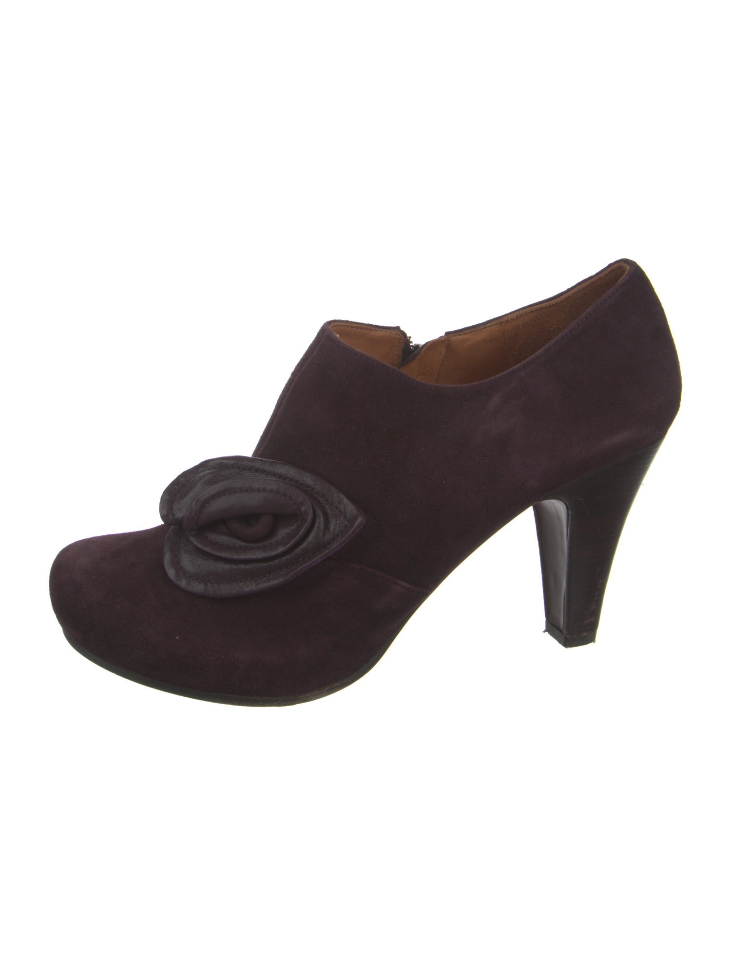 Chie Mihara Suede Leather Trim Embellishment Pumps