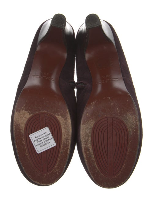 Chie Mihara Suede Leather Trim Embellishment Pumps