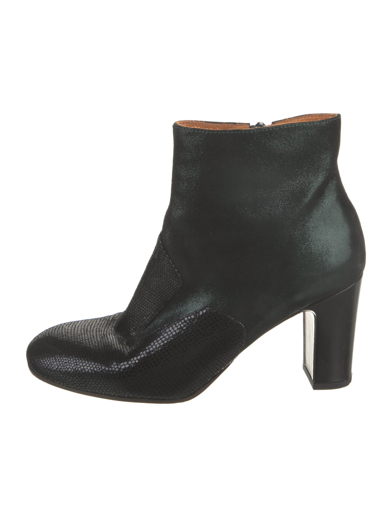 Chie Mihara Suede Leather Trim Embellishment Boots