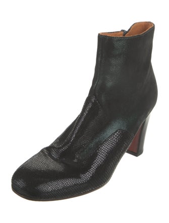 Chie Mihara Suede Leather Trim Embellishment Boots