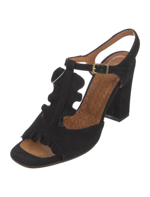 Chie Mihara Suede T-Strap Sandals
