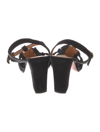 Chie Mihara Suede T-Strap Sandals