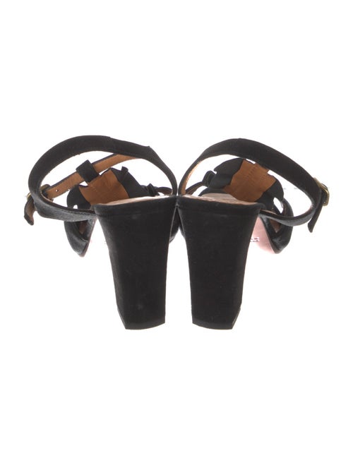 Chie Mihara Suede T-Strap Sandals