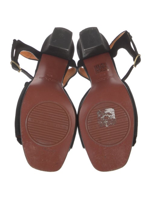 Chie Mihara Suede T-Strap Sandals