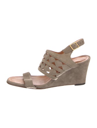 Chie Mihara Suede Slingback Sandals