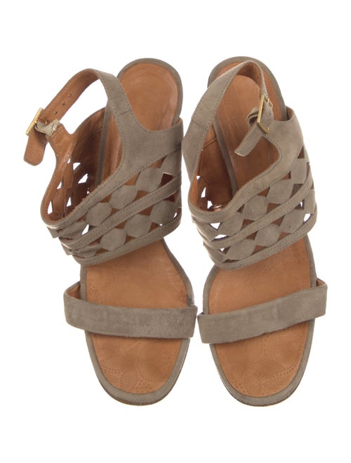 Chie Mihara Suede Slingback Sandals