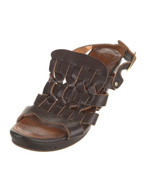 Chie Mihara Leather Printed Mules