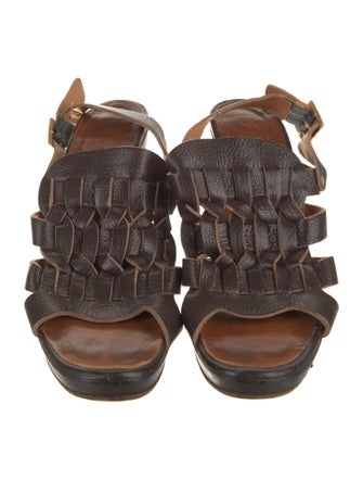 Chie Mihara Leather Printed Mules