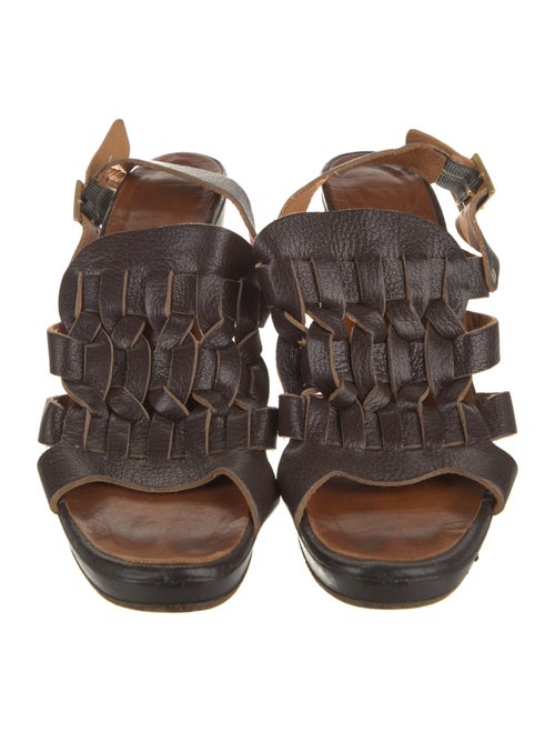 Chie Mihara Leather Printed Mules