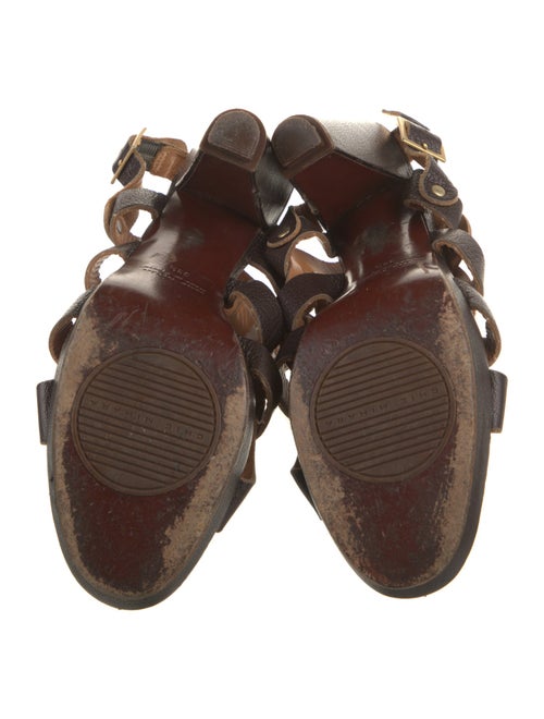 Chie Mihara Leather Printed Mules