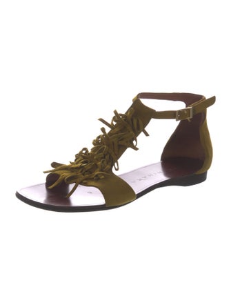 Chie Mihara Suede T-Strap Sandals
