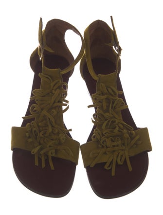 Chie Mihara Suede T-Strap Sandals