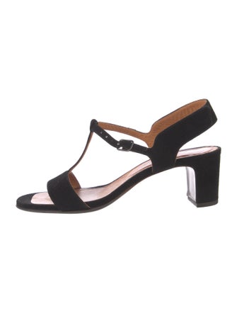 Prada Chie Mihara Suede T-Strap Sandals