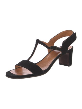Prada Chie Mihara Suede T-Strap Sandals