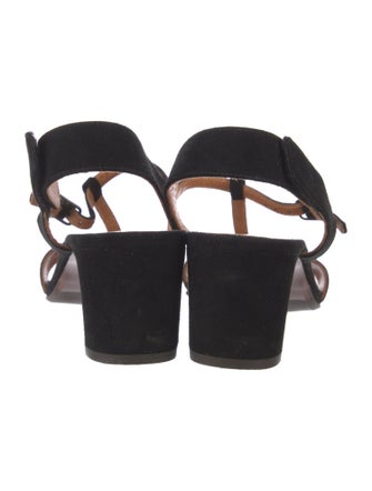 Prada Chie Mihara Suede T-Strap Sandals